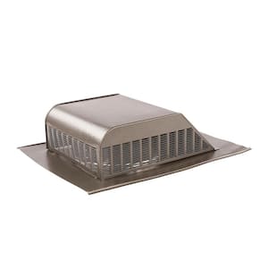 60 sq. in. NFA Aluminum Slant Back Roof Louver Static Vent in Weathered Wood (Carton of 8)