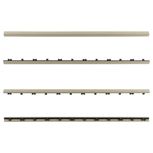 1/12 ft. x 3 ft. Quick Deck Composite Deck Tile Straight Trim in Roman Antique (2-Pieces/Box)