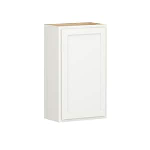 Shaker Partial Overlay 21 in. W x 12 in. D x 36 in. H Plywood Assembled Wall Kitchen Cabinet in Linen White