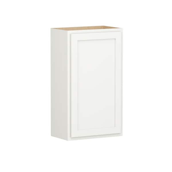 SIMPLY WOODMARK PRO Shaker Partial Overlay 21 in. W x 12 in. D x 36 in. H Plywood Assembled Wall Kitchen Cabinet in Linen White