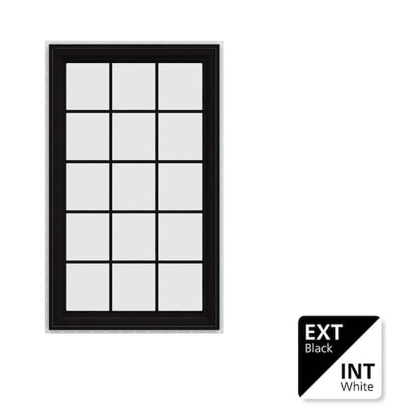 JELD-WEN 36 in. x 60 in. V-4500 Series Black FiniShield Vinyl