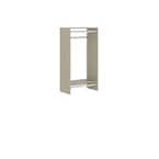 Double Hang 25 in. W Rustic Grey Wood Closet Tower