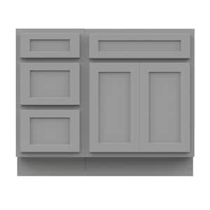 39 in. W x 21 in. D x 32.5 in. H Bath Vanity Cabinet without Top in Gray