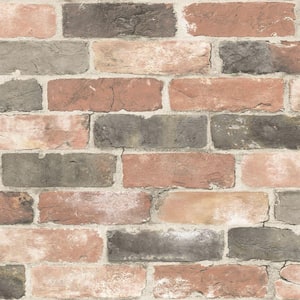 Newport Reclaimed Brick Vinyl Peel & Stick Wallpaper Roll (Covers 30.75 Sq. Ft.)