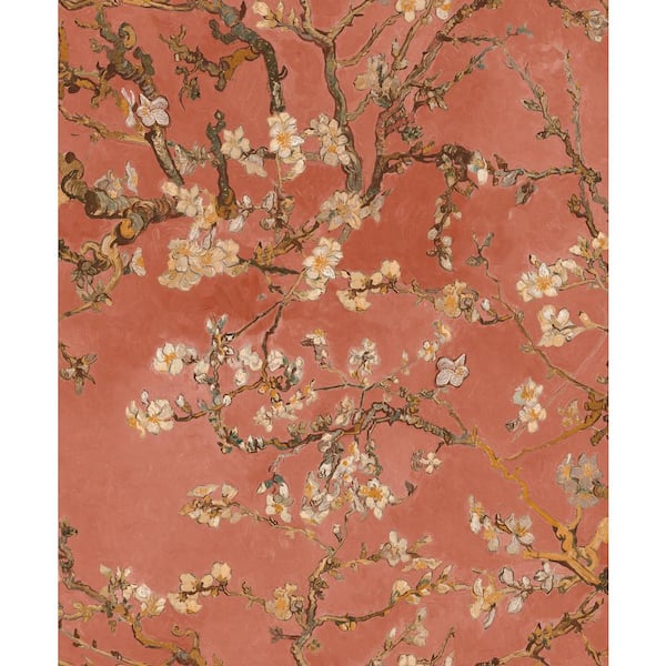 Walls Republic Almond Blossom Bold Rose Floral Paper Strippable Wallpaper Roll (Covers 57 Sq. Ft.)