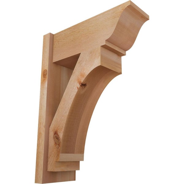 Ekena Millwork 8 in. x 28 in. x 20 in. Imperial Traditional Rough Sawn Western Red Cedar Outlooker