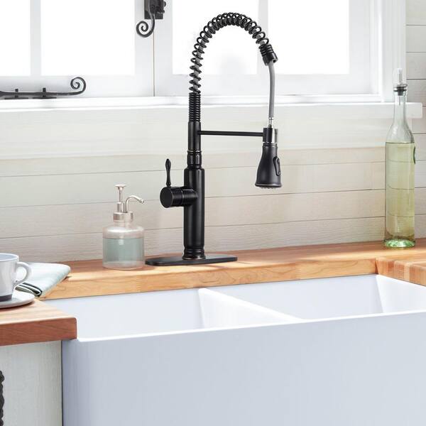 GIVING TREE Single Handle Pull-Out Sprayer Kitchen Faucet With 