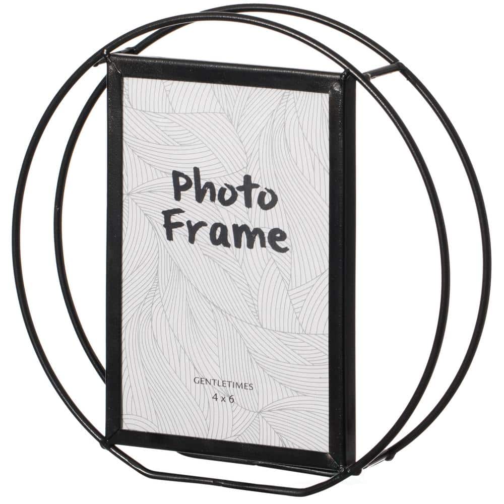 Modern Aluminum Picture Frame for a 4 by 6 Photo - Spirals