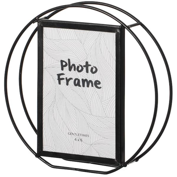 9 White and Grey Metal 4x6 Picture Frame - Decorator's Warehouse