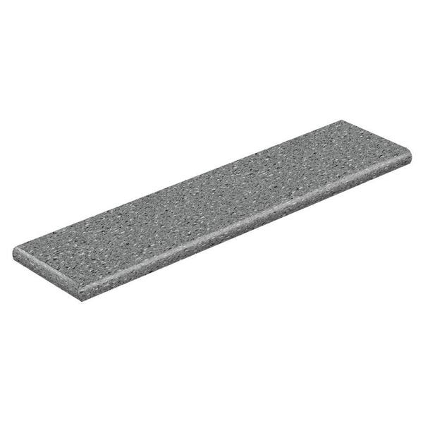 Cap A Tread Confetti Dark Grey 47 in. Long x 12-1/8 in. Deep x 1-11/16 in. Height Vinyl Left Return to Cover Stairs 1 in. Thick