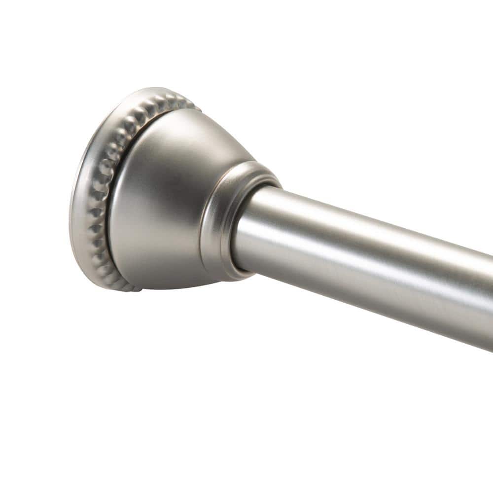Adjustable Satin Nickel Tension Shower Curtain Rod 42-72 Inches