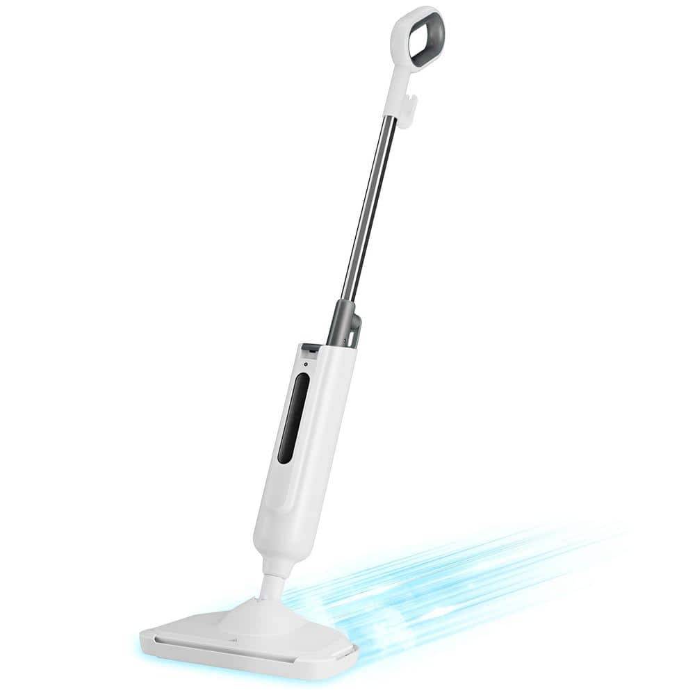 Corded Steam Mop for Hardwood Tile Laminate Floors Carpet in Gray with 2 Wa