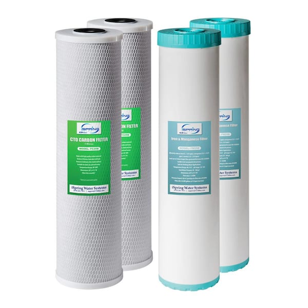 ISPRING Whole House Water Filter Set Replacement Pack with Carbon Block ...