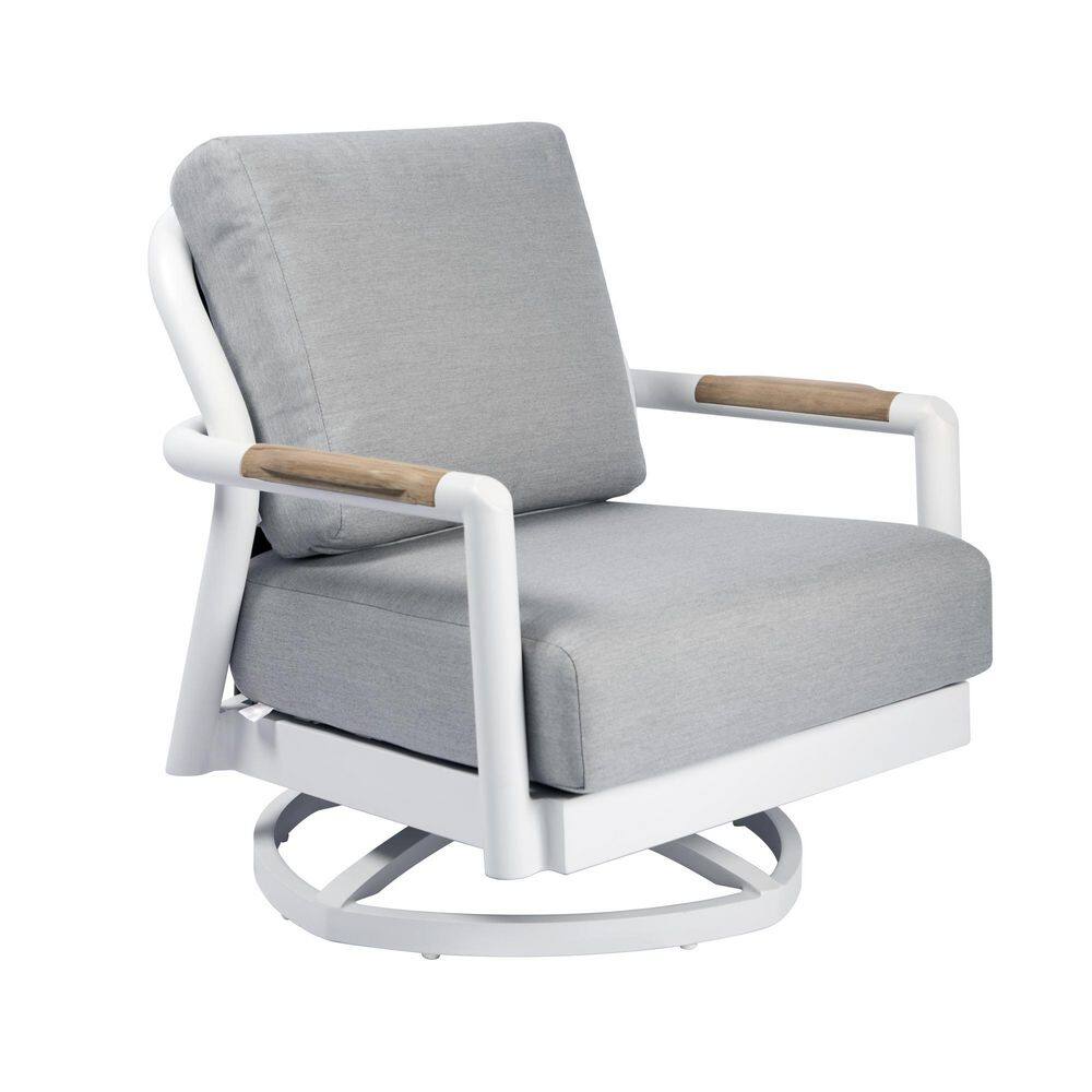 Santorini Outdoor Aluminum Swivel Chair with Grey Sunbrella Cushions price history on PriceWatchPro