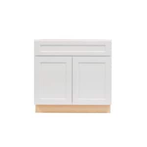 Liberty Series Assembled 36 in. W x 21 in. D x 34.5 in. H Sink Base Bath Vanity Cabinet Only in White