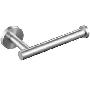 Wall Mounted Single Arm Toilet Paper Holder in Stainless Steel Silver