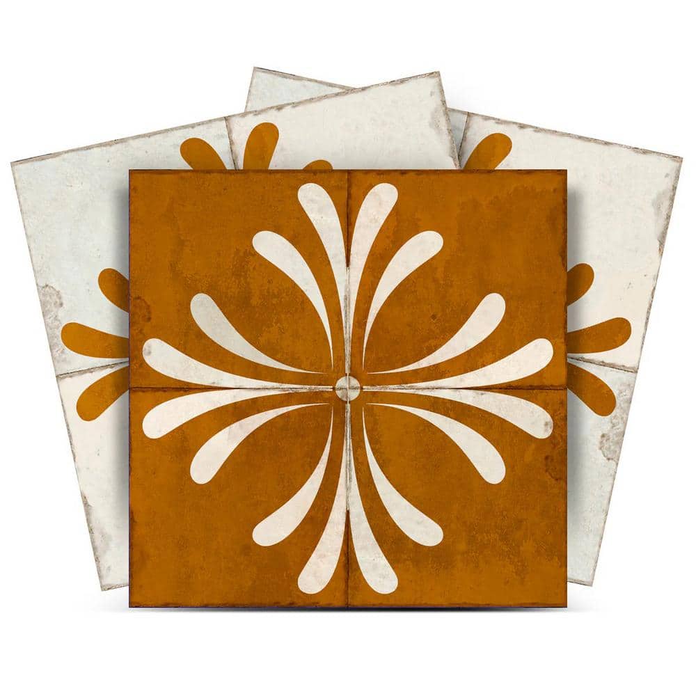 Oldlace, Cornsilk, Sienna and Dark Goldenrod R1413 5 in. x 5 in. Vinyl Peel and Stick Tile (24-Pack) price history on PriceWatchPro