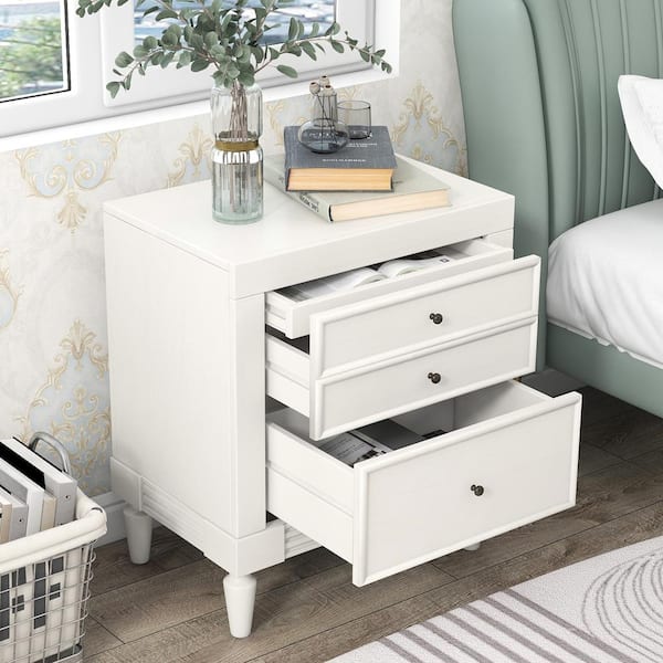 white accent nightstand