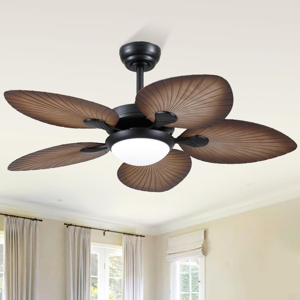 Kviflon 44 in. Indoor/Outdoor Retro 5 Palm Leaf Downrod Mount