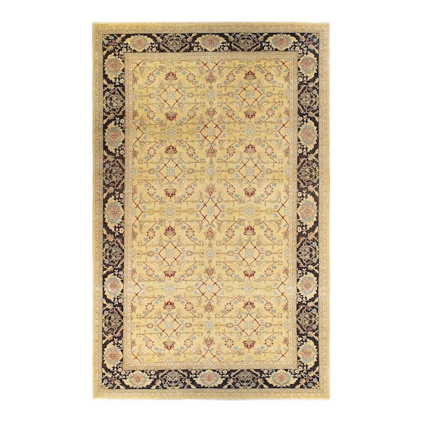 Elec Ring Rug Chloe & Olivia Home Electric 10 ft. x 14 ft. Green Floral Wool Indoor ...