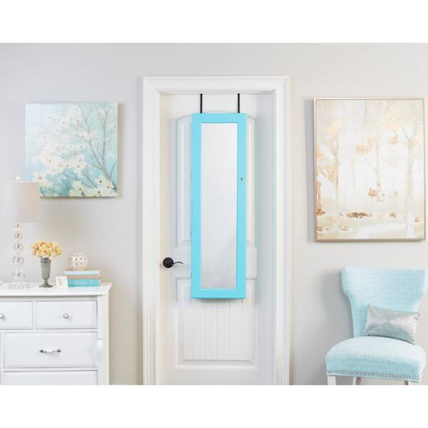 FirsTime Turquoise Deluxe Mirrored Jewelry Armoire