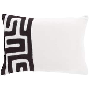Lonsdale Black Geometric Polyester 19 in. x 19 in. Throw Pillow