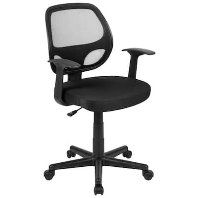 24.8 in. Width Big and Tall Black Mesh Task Chair
