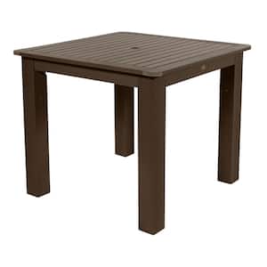 Weathered Acorn Square Recycled Plastic Outdoor Balcony Height Dining Table