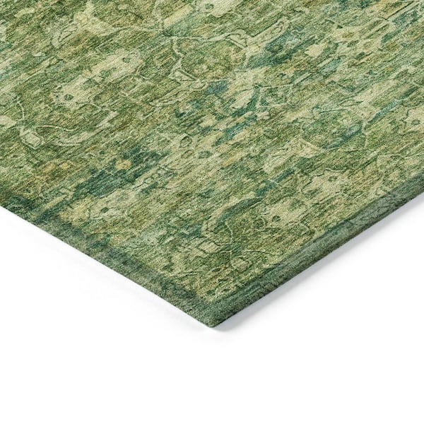 Chantille Machine Washable Indoor/Outdoor Abstract ACN2324 Olive 5 ft. x 7 ft. 6 in. Area Rug