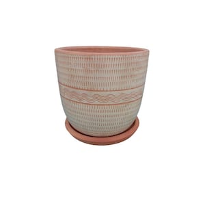 Clay Planter Striped Harbor Large