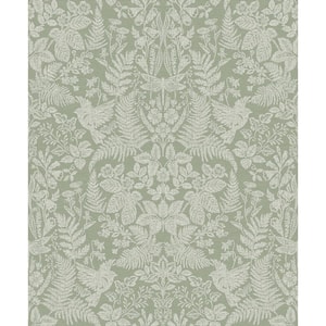 Loxley Leaf Sage Green Textured Eco-Foam  Wallpaper