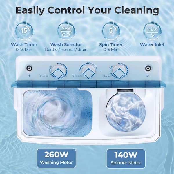 Volenca Portable Compact Washing Machine for Apartment and Dorm
