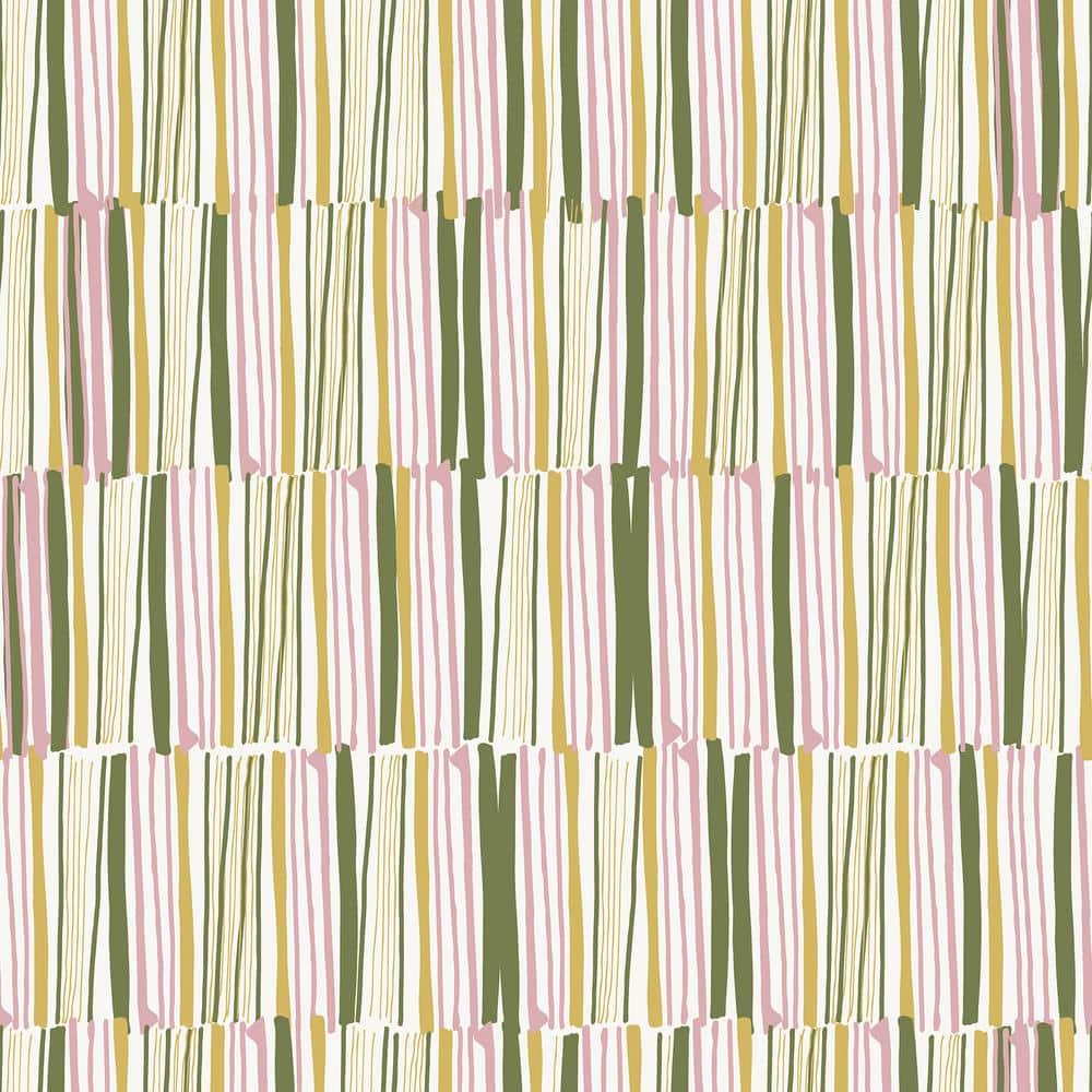 Yellow Thistle Distressed Multicolor Peel and Stick Wallpaper