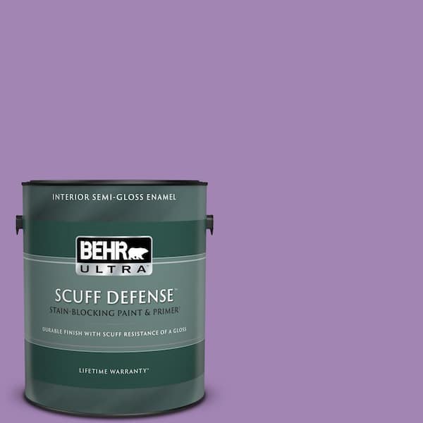 BEHR ULTRA 1 gal. #660B-6 Daylight Lilac Extra Durable Semi-Gloss Enamel Interior Paint & Primer