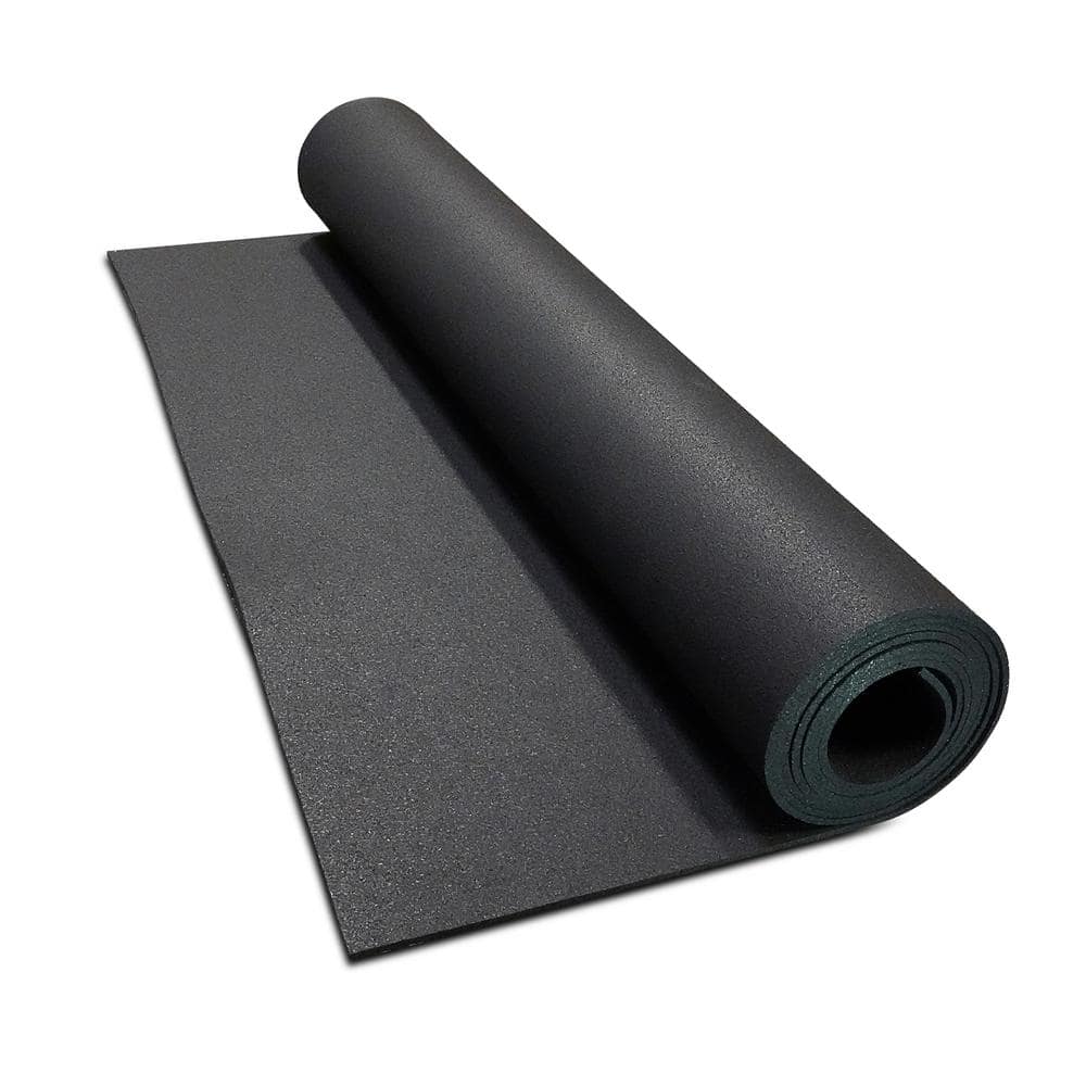 RevTime Extra Large Exercise Mat 8 x 6 Feet (96x 72x1/8) Heavy Duty Home  Workout Gym Rubber Floor Mat, Best for Carpet & Hardwood Floor, Black