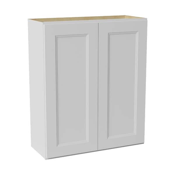 30 in. W x 12 in. D x 36 in. H Ready to Assemble Double Shaker Wall Kitchen Cabinet in Newport White