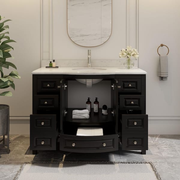 トップス 4b eclife 48 in. W x 22 in. D x 33.5 in. H Single Sink Freestanding