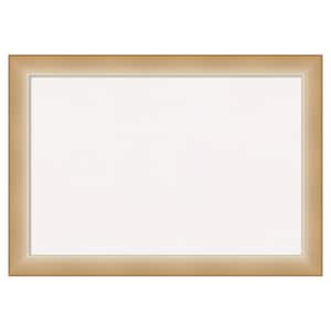 Eva Ombre Gold Narrow White Corkboard 27 in. x 19 in. Bulletin Board Memo Board