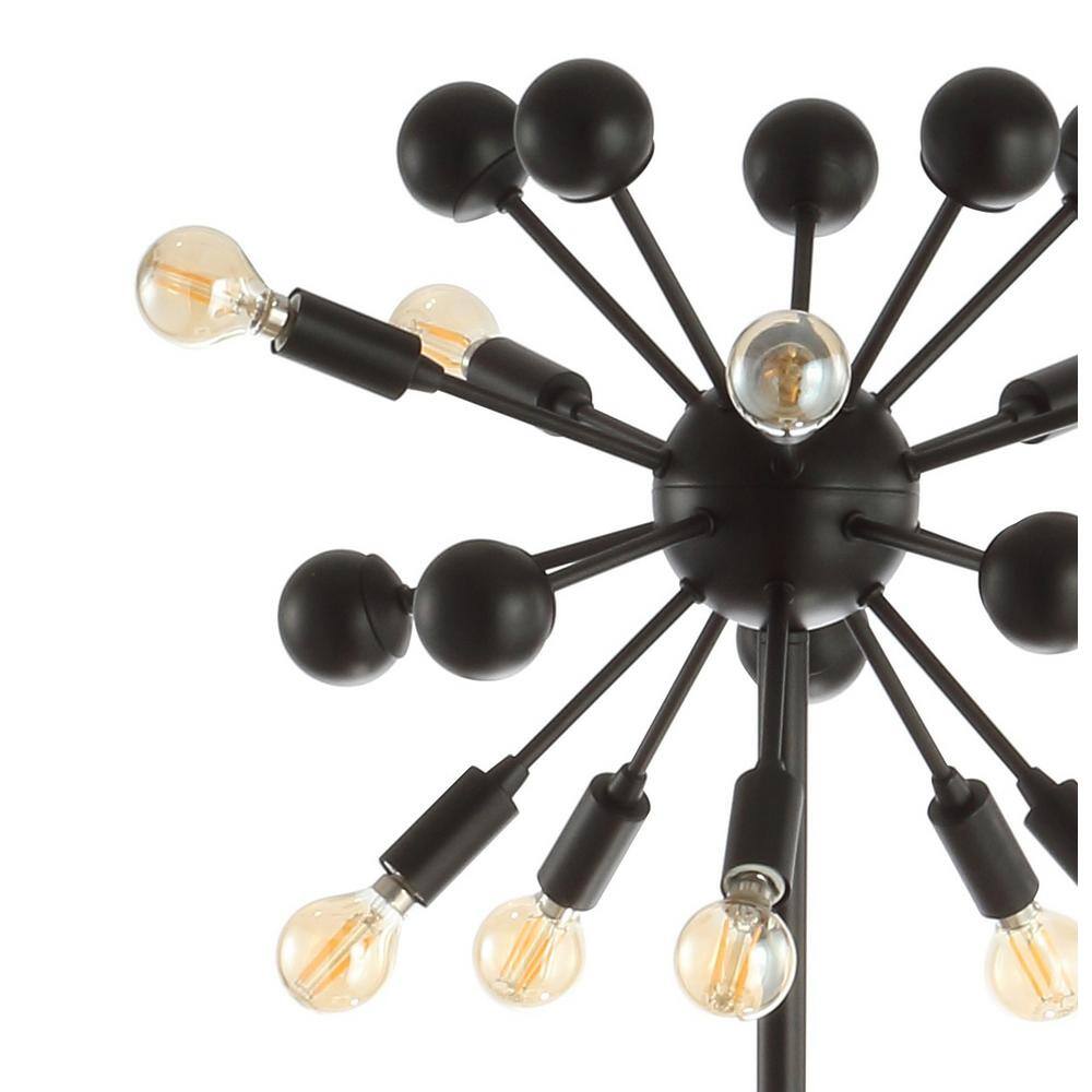 Orbit 63" Black Metal 10-Light Sputnik Floor Lamp
