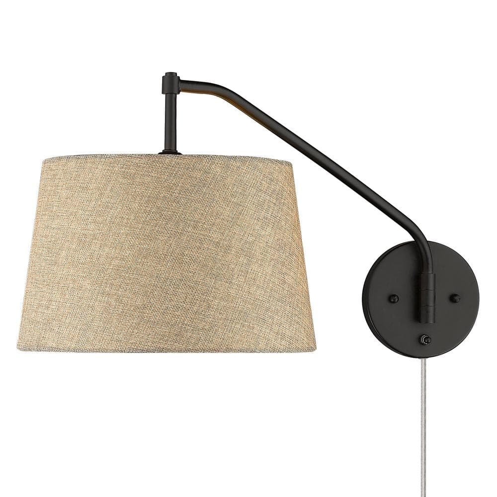 Ryleigh 19.63" Matte Black Dimmable Swing Arm Wall Sconce