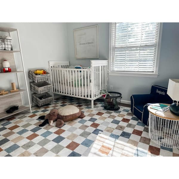 Alia 5 ft. x 7 ft. Off White/Blue/Tan Area Rug