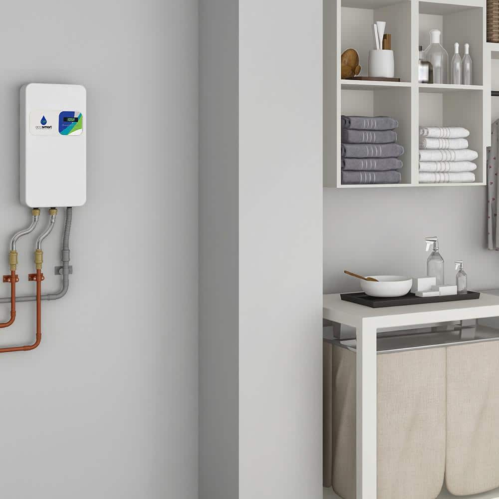 EcoSmart White Digital Electric Tankless Water Heater