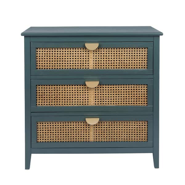 sumyeg Green 30.71 in. H 3 Drawer Accent Storage Cabinet for Bedroom, Living room