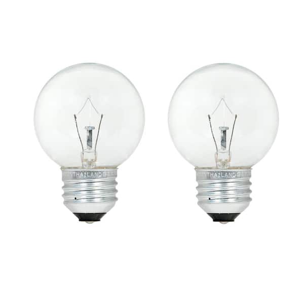 Sylvania 25-Watt Double Life G16.5 Incandescent Light Bulb (2-Pack)