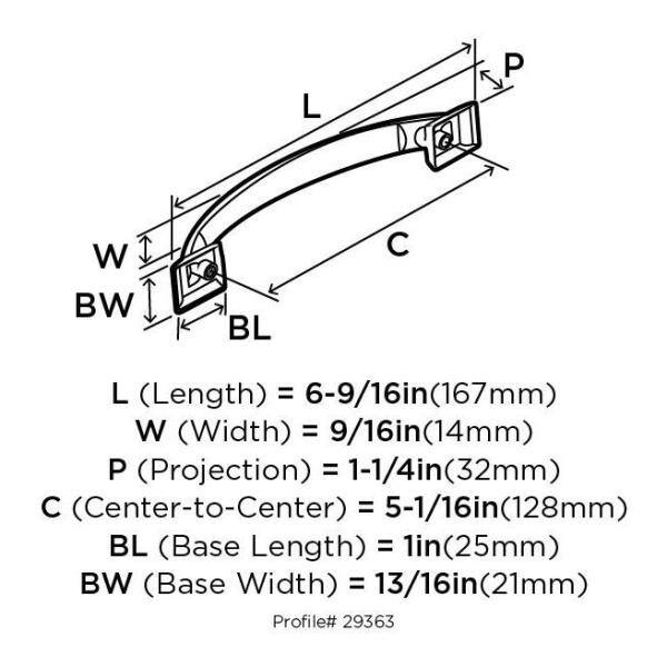 Polished Nickel 5-1/16 Inch Cabinet Drawer Pull