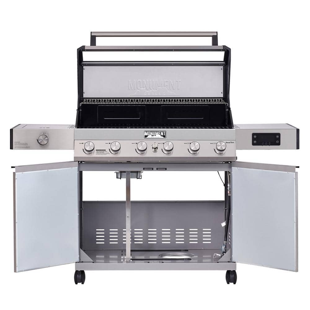 Denali 6-Burner Stainless Steel Natural Gas Grill with Side Burner