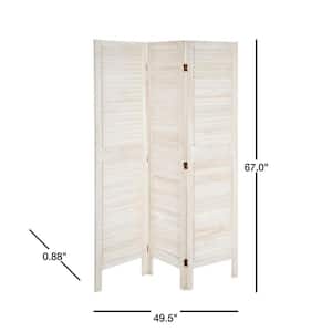5.5 ft. White Classic Venetian 3-Panel Room Divider