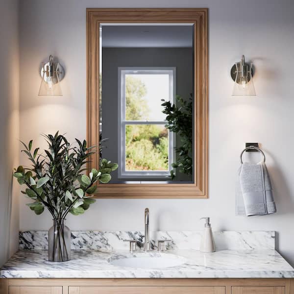Briosco Collection 1-Light Brushed Nickel Modern Industrial Wall Sconce for Bathrooms and Powder Rooms