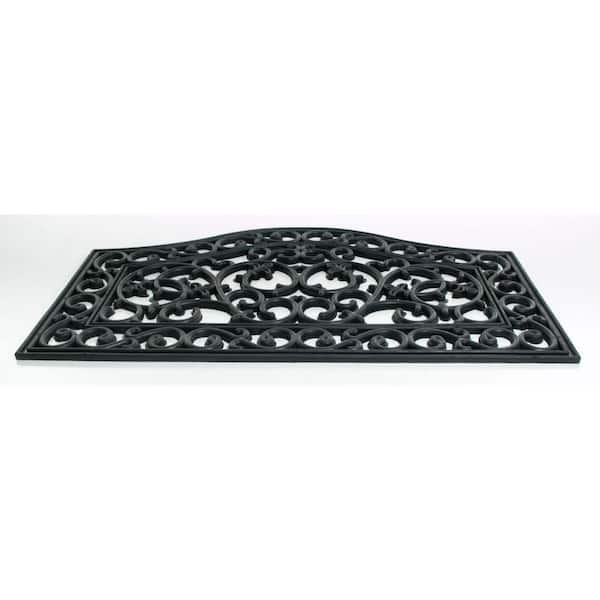 30 in. x 18 in. Black Rubber Outdoor Door Mat