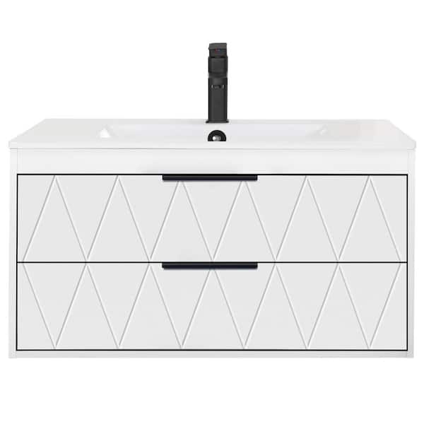 BALCONY アイボリー 36 eclife 36 in. W x 18.1 in. D x 18.1 in. H Single Sink Bath